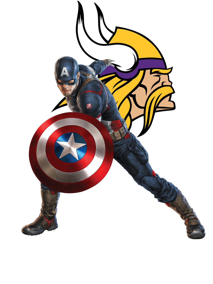 Minnesota Vikings Captain America Logo vinyl decal